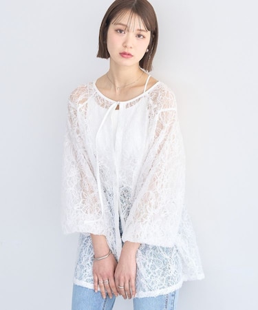 レースフラワーブラウス