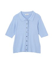 ミニフリルポロカーディガン