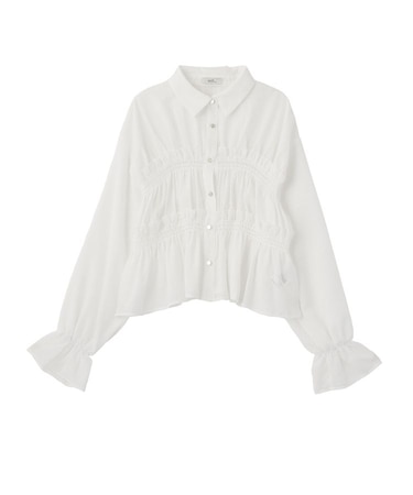 シャーリングストライプシャツ