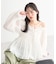 シャーリングフリルオフショルブラウス