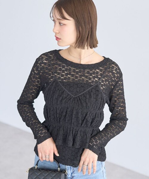 ♡カットレースプルオーバー♡ SET2点カットレースプルオーバー＋ビスチェ｜アースミュージックアンド