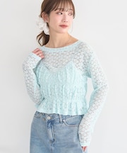 SET2点カットレースプルオーバー＋ビスチェ