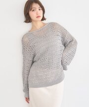 メッシュニットプルオーバー