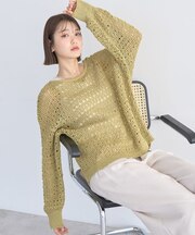 メッシュニットプルオーバー