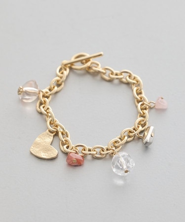 ストーンMIXチャームブレスレット