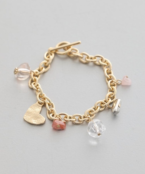 ストーンMIXチャームブレスレット