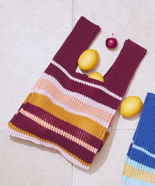 マルチボーダーニットバッグ