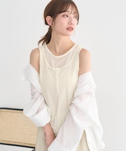 シアーフライスレイヤードタンクトップ