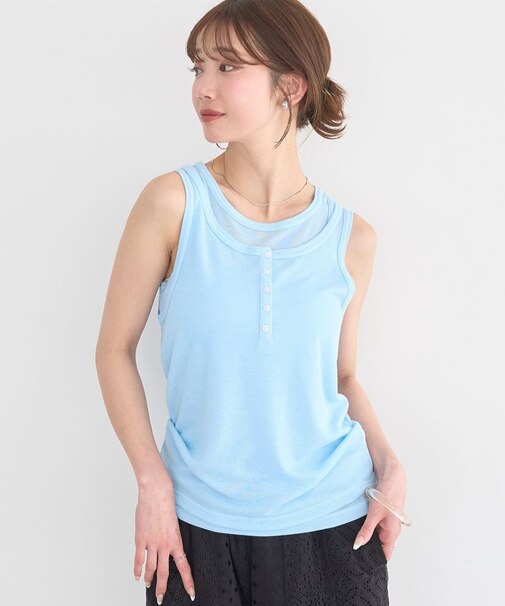 シアーフライスレイヤードタンクトップ