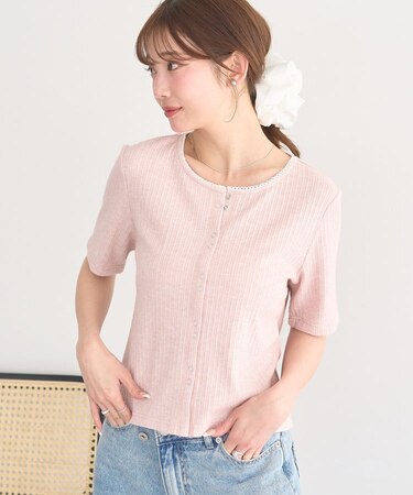 チェーンリブラメカットソー