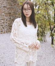 クロシェ風プルオーバー