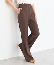 セルフカットリブフレアパンツ