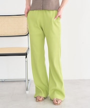 セルフカットリブフレアパンツ