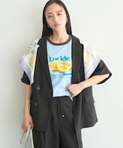 【セットアップ対応】リネンライクダブルジャケット