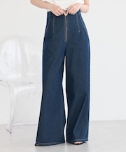 【WEB限定】フロントZIPバックレースアップデニム