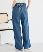 【WEB限定】フロントZIPバックレースアップデニム