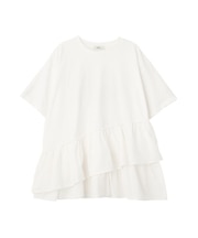 異素材ドッキンググラフィックTシャツ