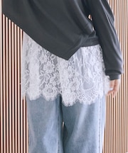 レースレイヤードスカート