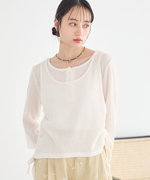 SET2点ギャザータンク＋ヘンリーネックプルオーバー