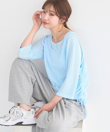 SET2点ギャザータンク＋ヘンリーネックプルオーバー