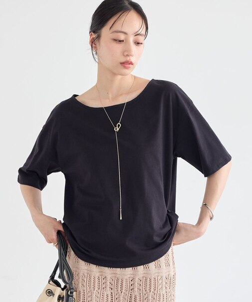 【接触冷感】バックデザインカットプルオーバー