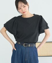 フリルスリーブプルオーバー