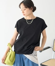 【遮熱・接触冷感・UVカット】フレンチスリーブTシャツ