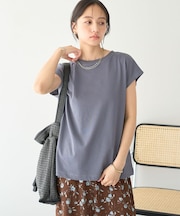 【遮熱・接触冷感・UVカット】フレンチスリーブTシャツ