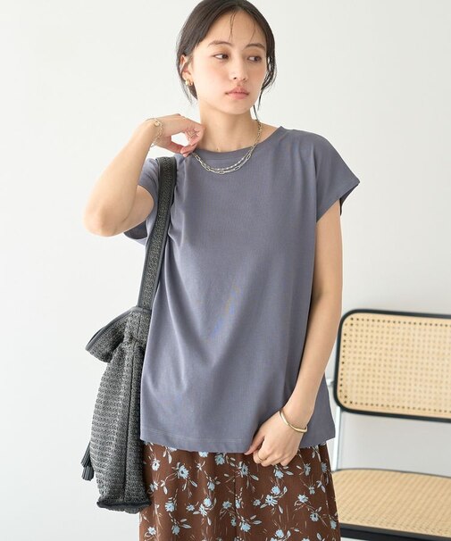 【遮熱・接触冷感・UVカット】フレンチスリーブTシャツ