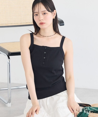 【接触冷感・抗菌防臭】ヘンリーネックキャミソール