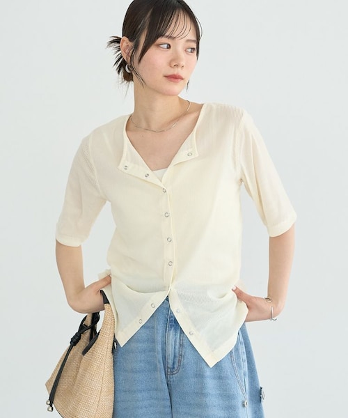 フロッキーチュールカーディガン｜アースミュージックアンドエコロジー