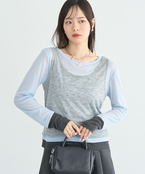 SET2点ハイショクシアータンクトップ+ロンT