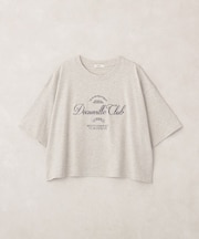 【接触冷感】カレッジロゴ刺繍Tシャツ