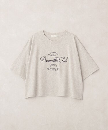 【接触冷感】カレッジロゴ刺繍Tシャツ