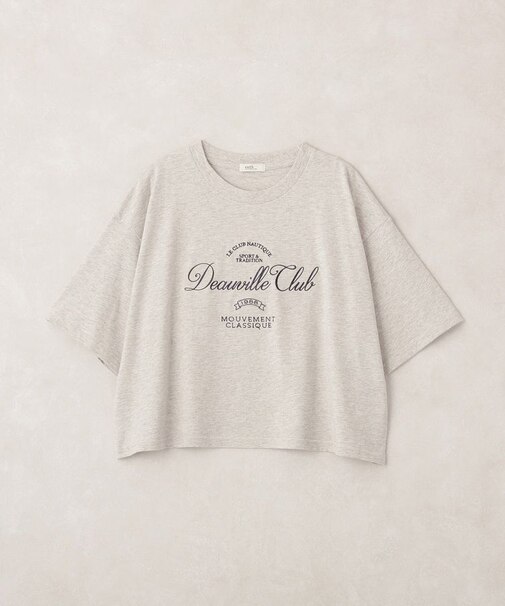【接触冷感】カレッジロゴ刺繍Tシャツ