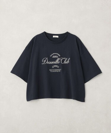 【接触冷感】カレッジロゴ刺繍Tシャツ
