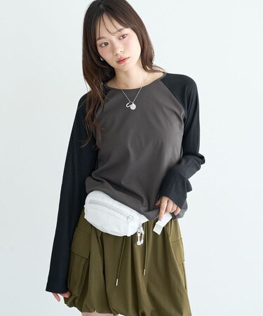 ラグランスリーブプルオーバー