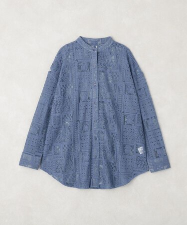 ペイズリー刺繍シャツ