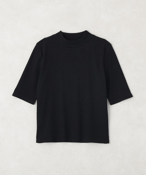 ラメリブプチハイネックTシャツ