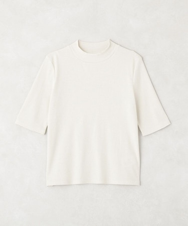ラメリブプチハイネックTシャツ