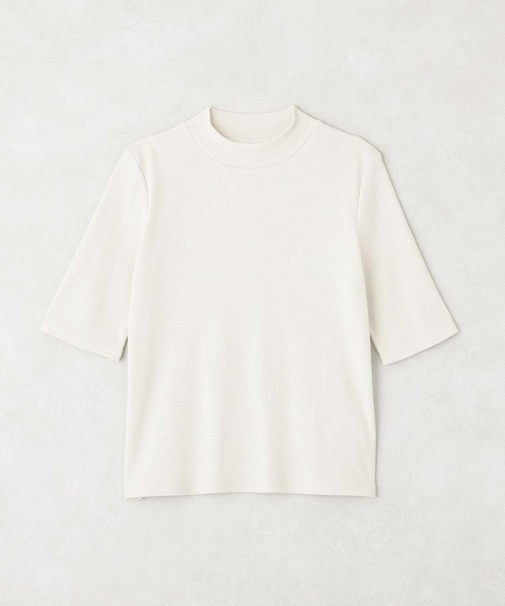 ラメリブプチハイネックTシャツ