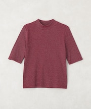 ラメリブプチハイネックTシャツ