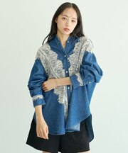 レースデニムシャツ