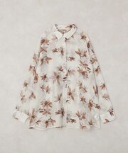 花柄シアーシャツ