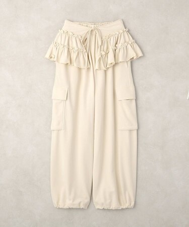 ラッフルベルト付きカーゴパンツ
