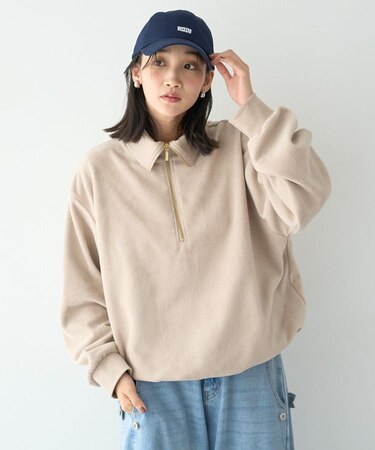 スタンドカラーフリーストップス