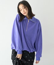 スタンドカラーフリーストップス