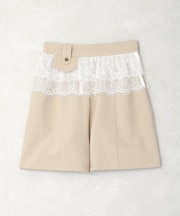 レースレイヤードショートパンツ