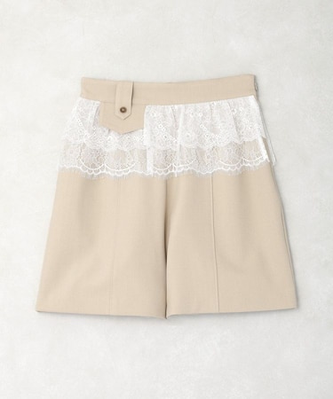 レースレイヤードショートパンツ