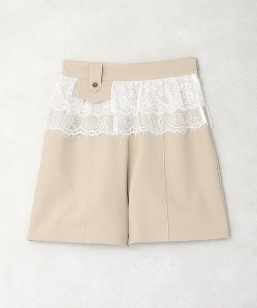 レースレイヤードショートパンツ